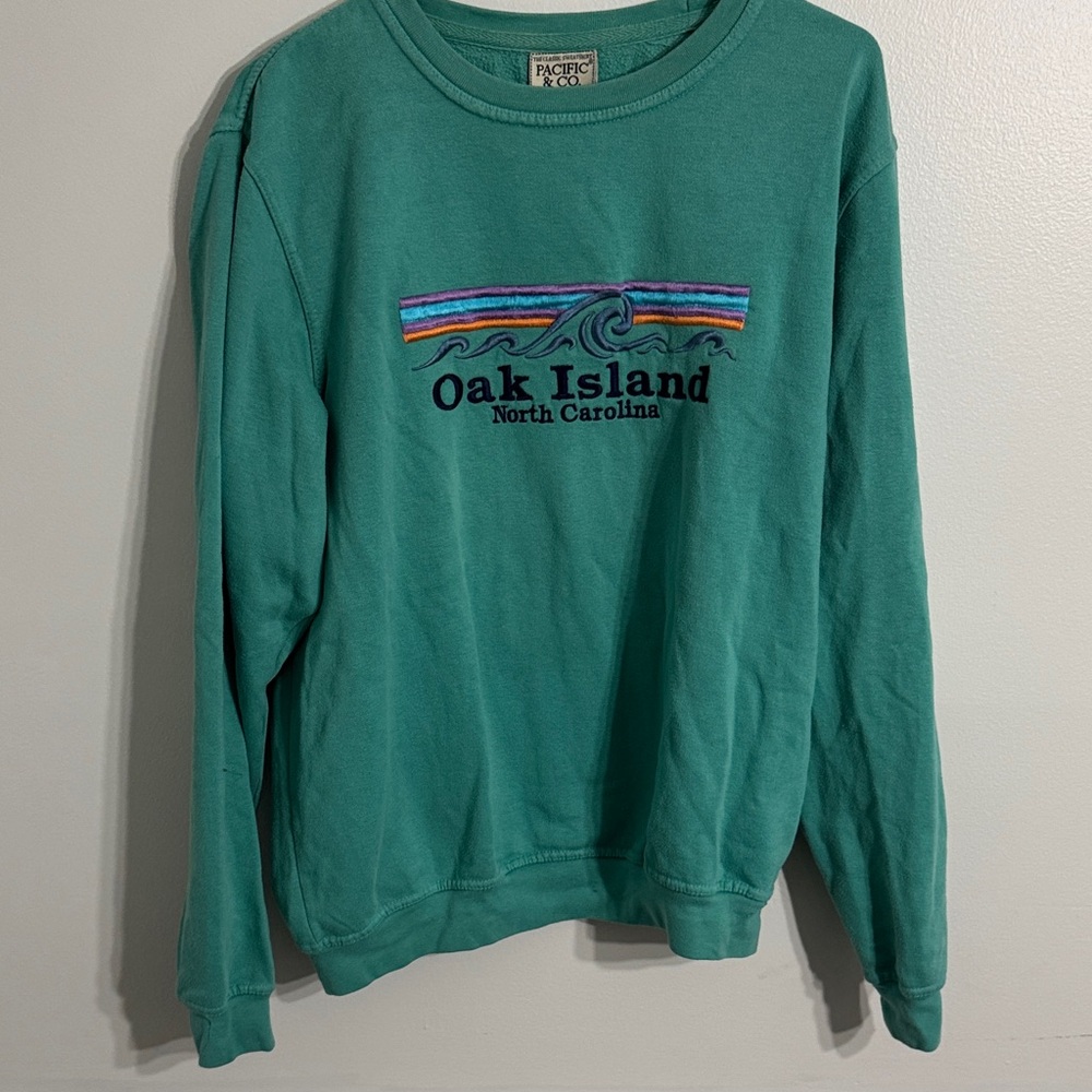 Pacifica Teal Crewneck Sweater